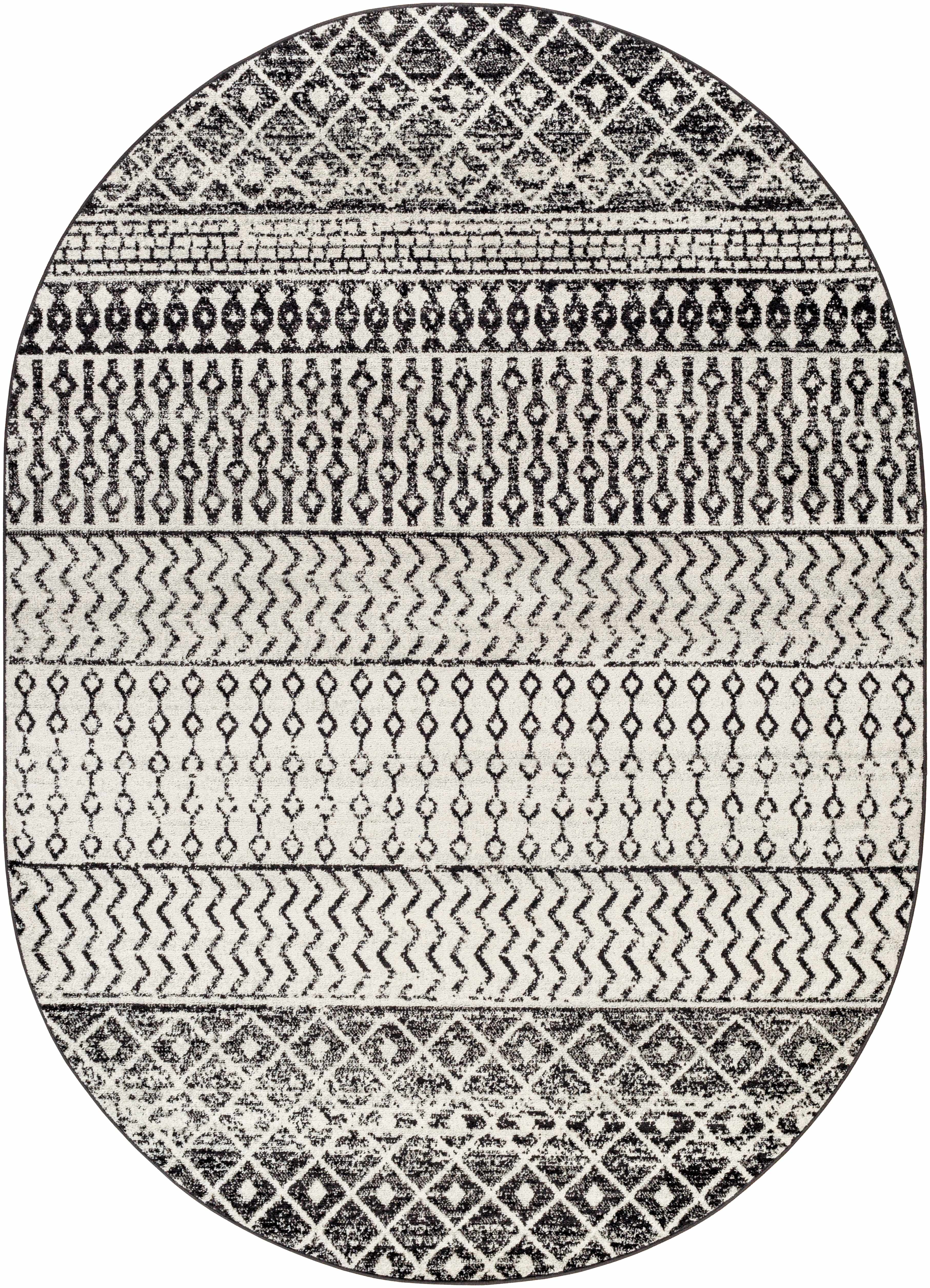 Belo Constantin Area Rug  Machine Woven, Black & White Design