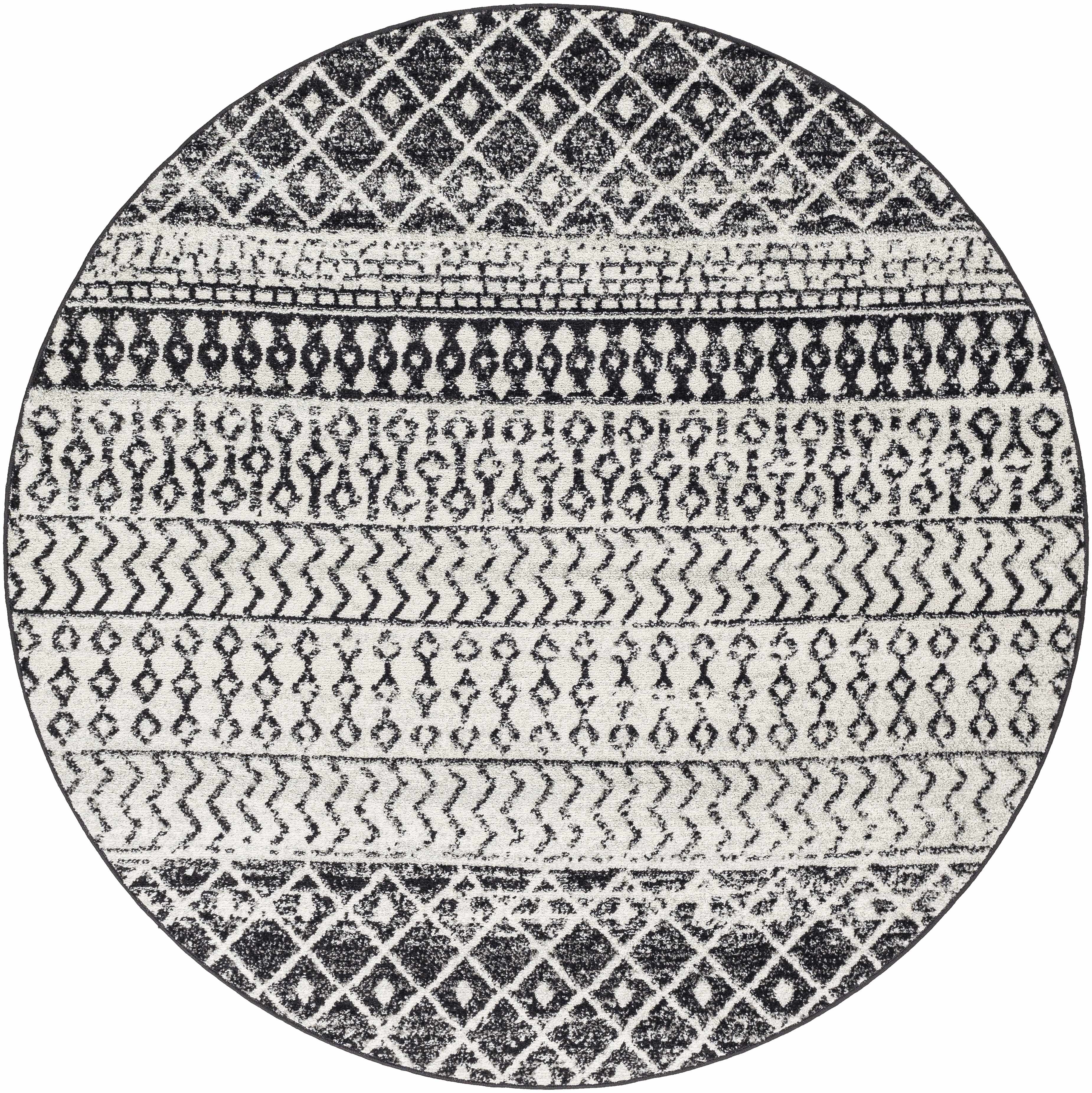 Belo Constantin Area Rug  Machine Woven, Black & White Design