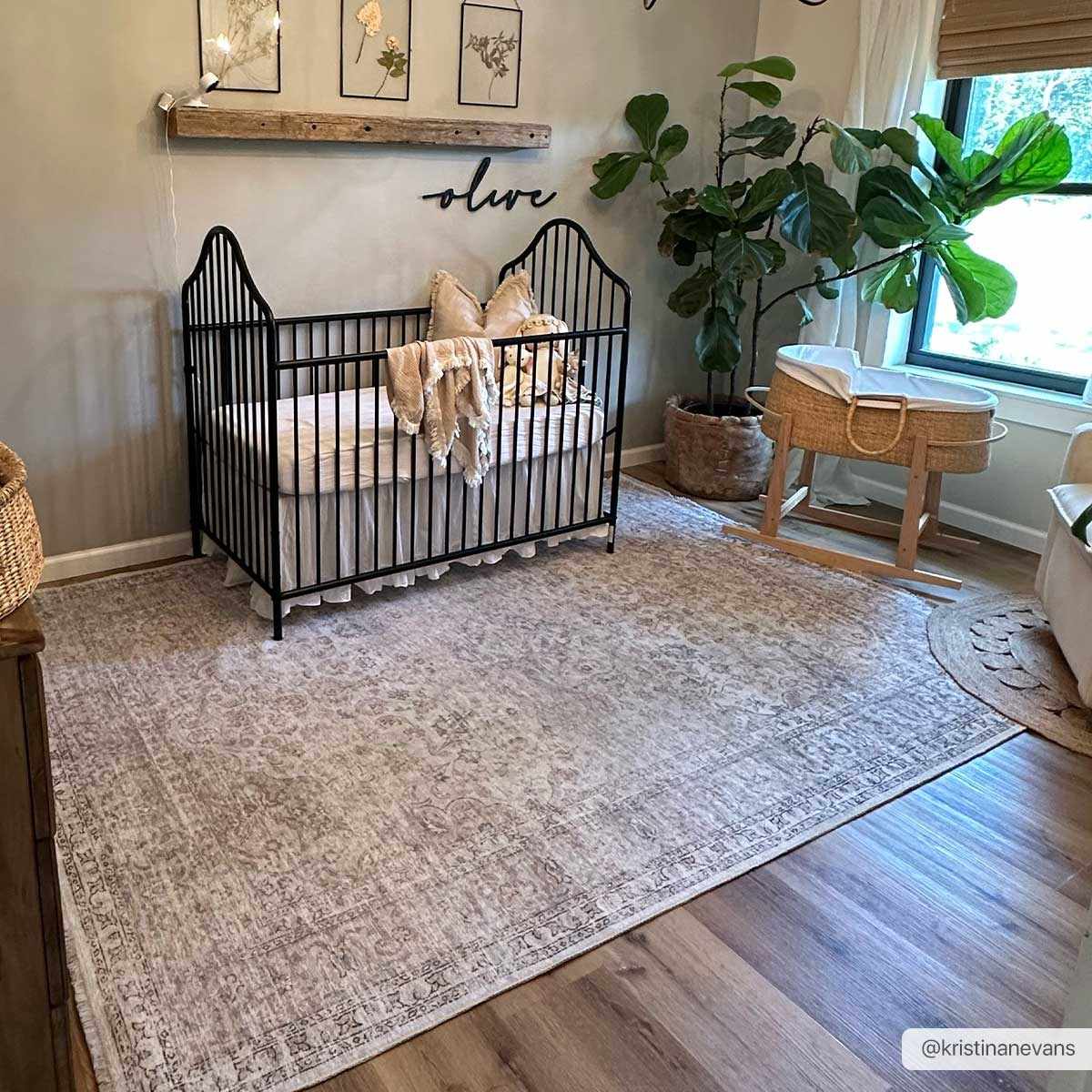 Bela Washable Area Rug  Durable Polyester, Stain-Resistant