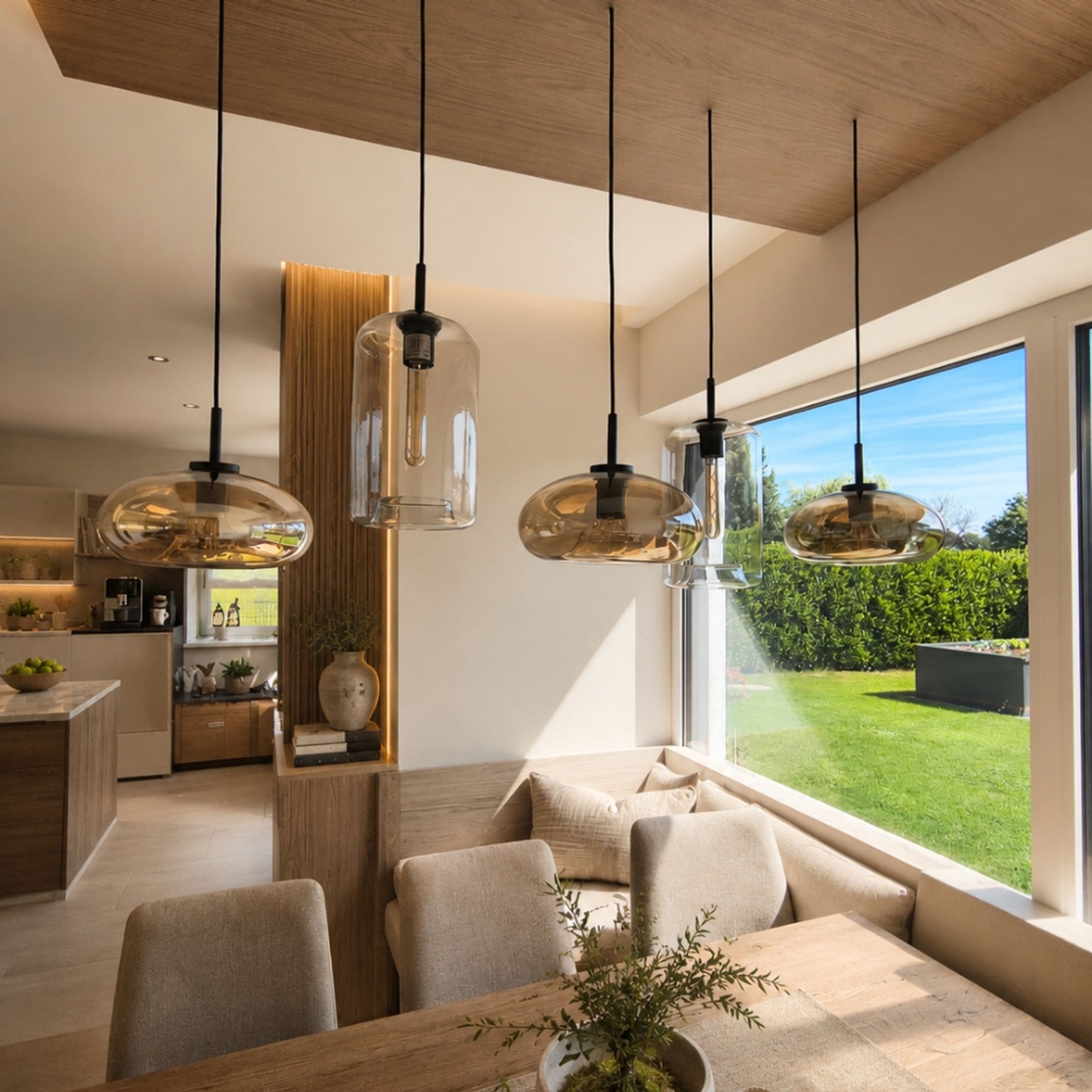 Bello Glass Pendant Light | Timeless Design, E27 Socket
