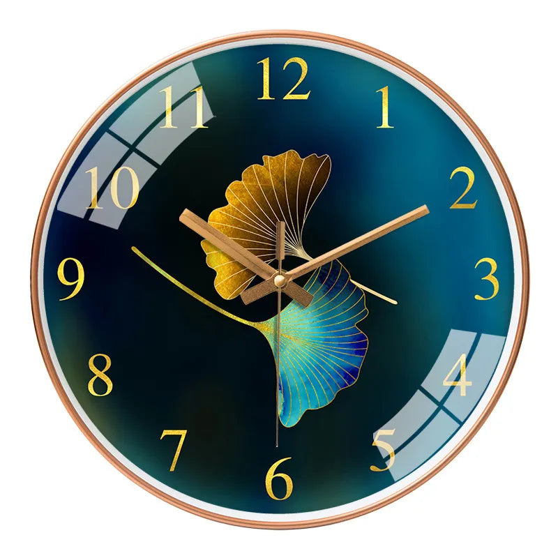 Fiora Wall Clock | Elegant Floral Design, Silent Quartz Mechanism