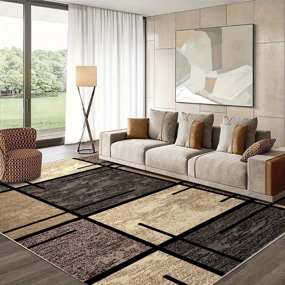 Bela Geometric Area Rug | Modern Non-Slip, Washable Design