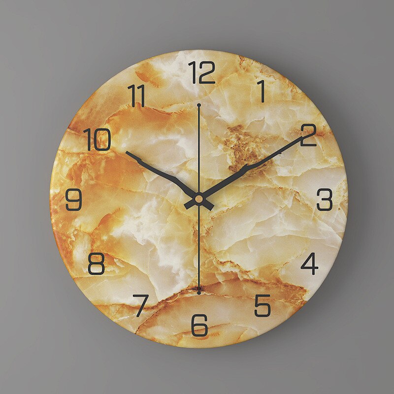 Bello Wandklok | Geluidsloos Quartz, Marmerlook 30cm