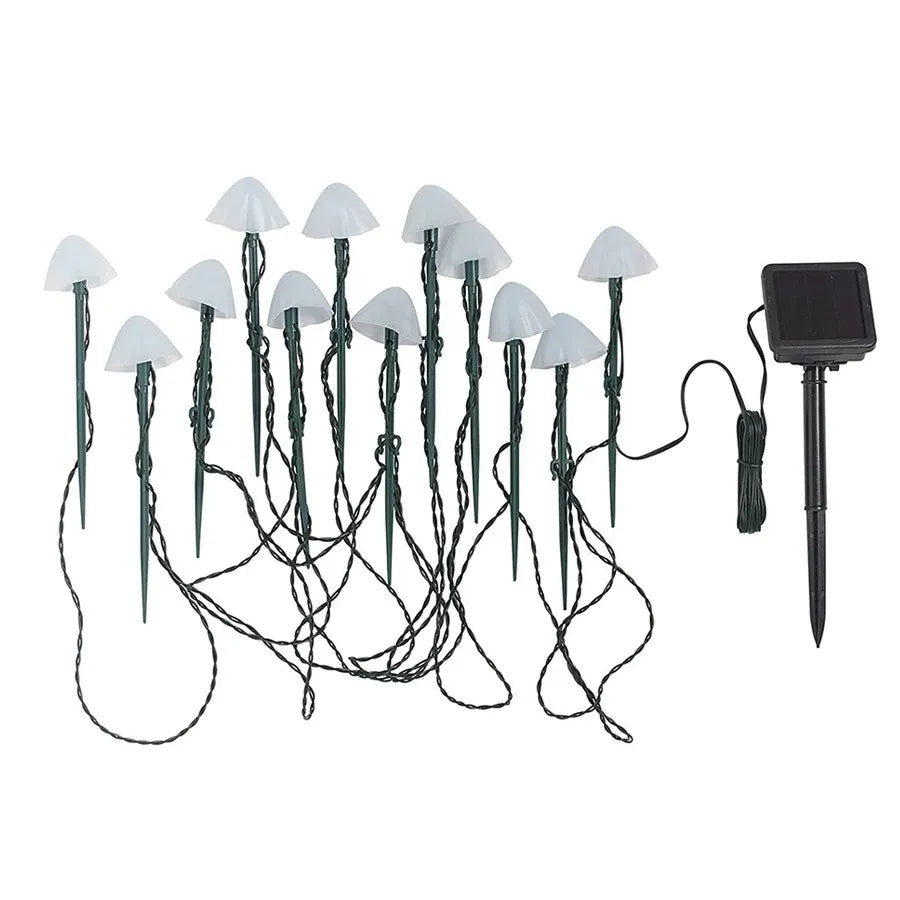 Bello Solar Tuinverlichting | 12 Paddenstoelen, Warmwit LED, IP65