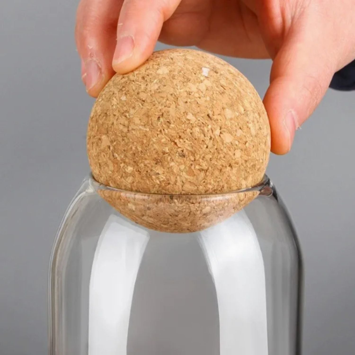 Bela Glass Container Set | Natural Cork Lids, 3 Sizes