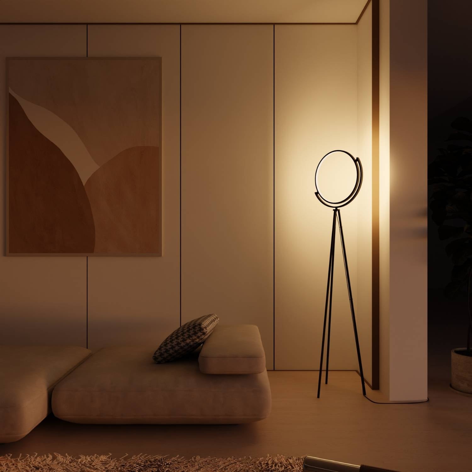 Dara Floor Lamp | 360° Rotatable Shade, Modern Design