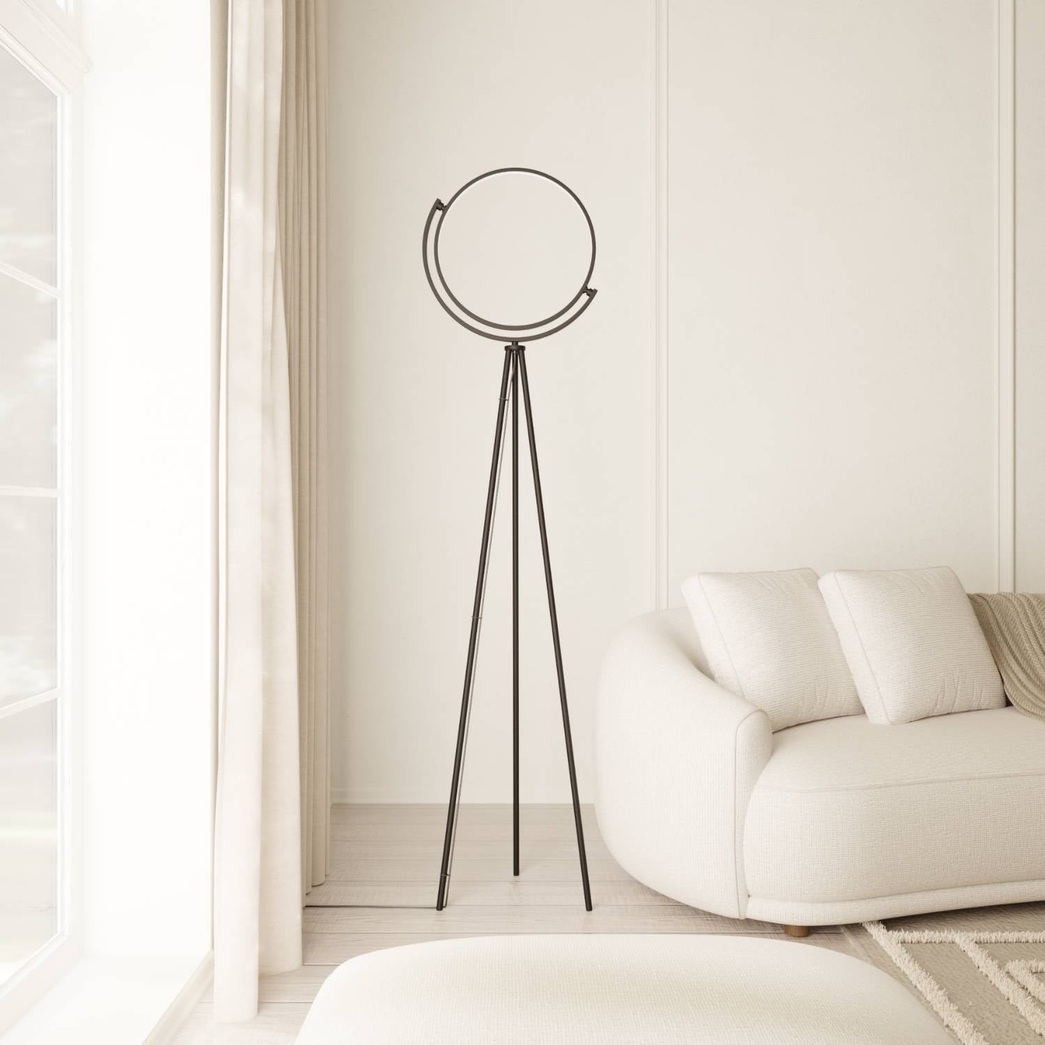 Dara Floor Lamp | 360° Rotatable Shade, Modern Design