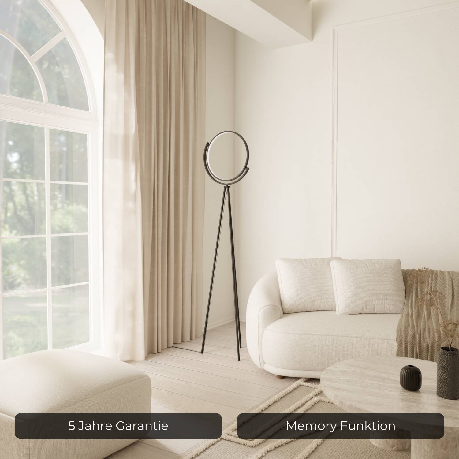 Dara Floor Lamp | 360° Rotatable Shade, Modern Design