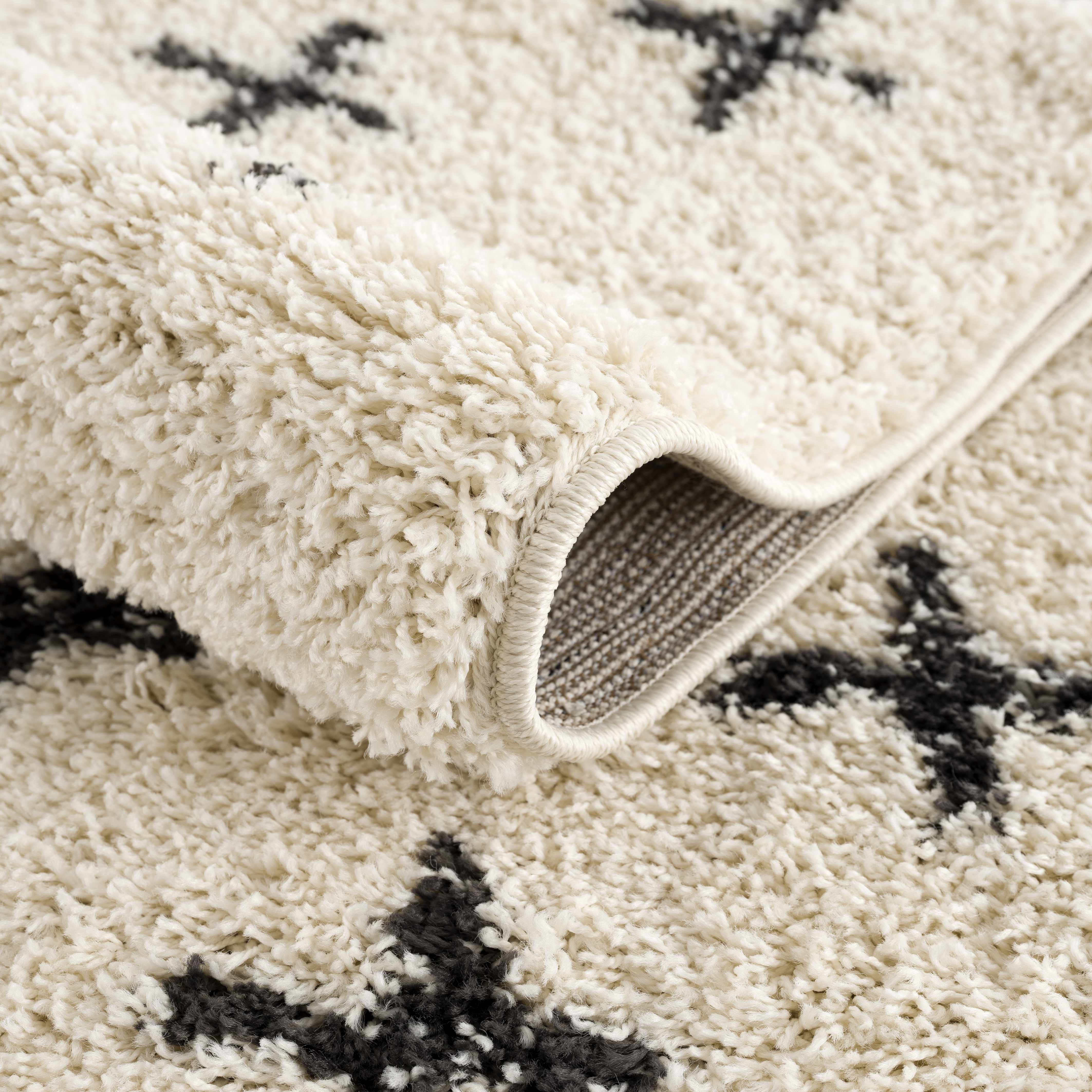 Bello Shag Area Rug  Plush Pile, Bohemian Design