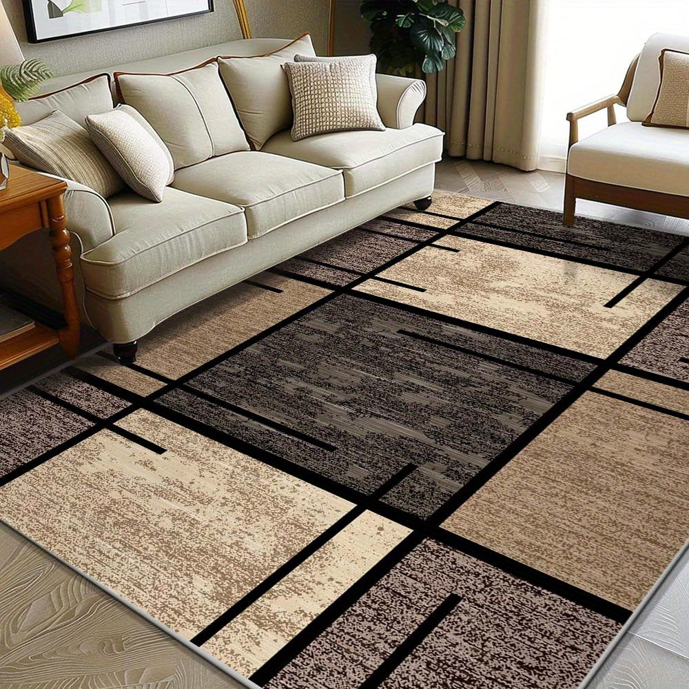 Bela Geometric Area Rug | Modern Non-Slip, Washable Design