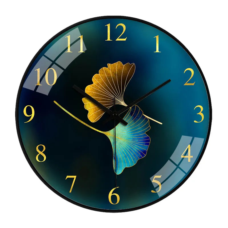 Fiora Wall Clock | Elegant Floral Design, Silent Quartz Mechanism