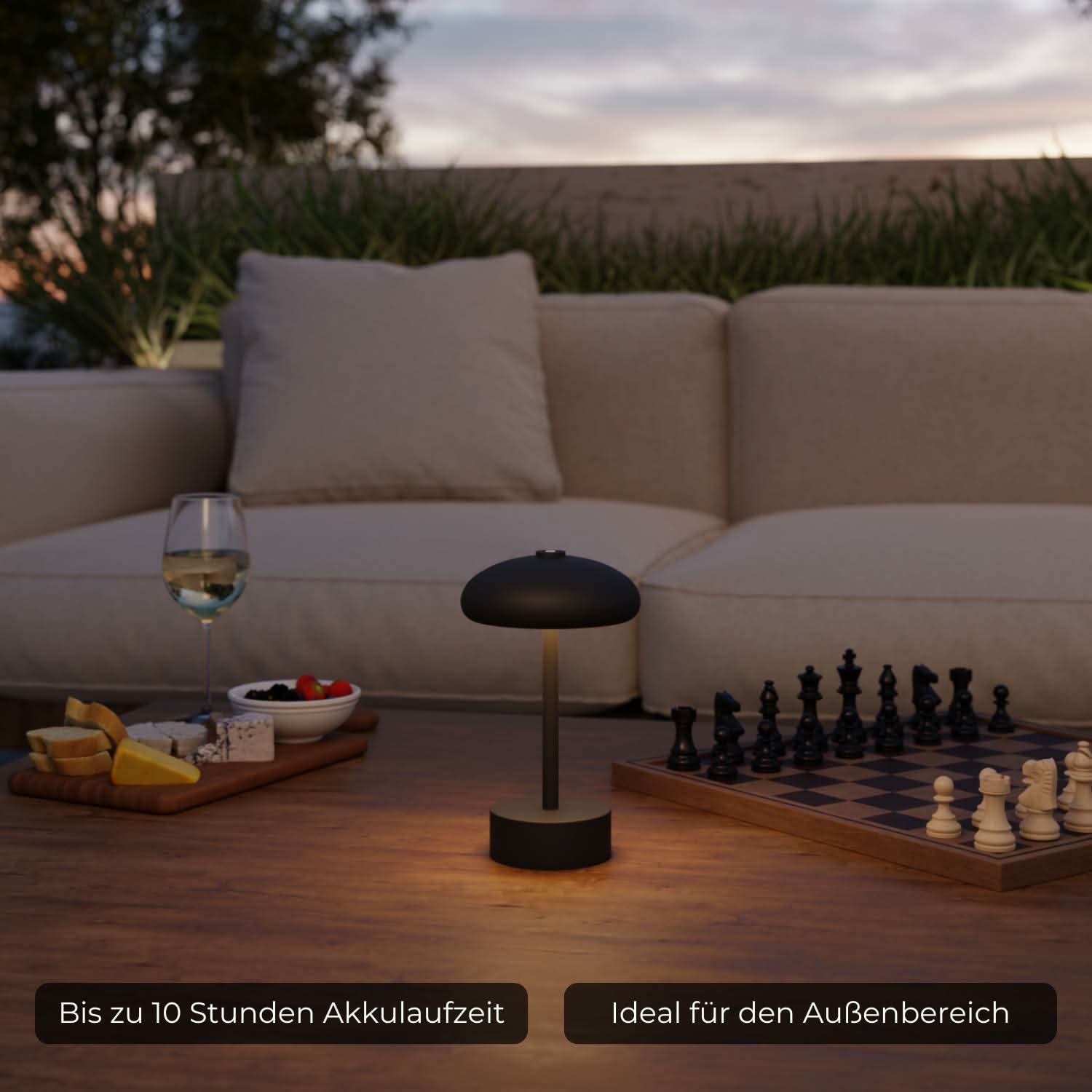 Bela Battery Table Lamp | Dimmable LED, IP54 Outdoor Use