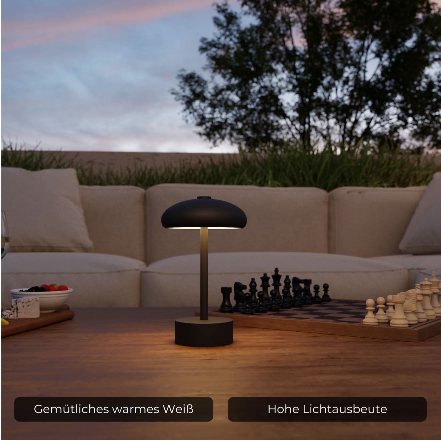 Bela Battery Table Lamp | Dimmable LED, IP54 Outdoor Use