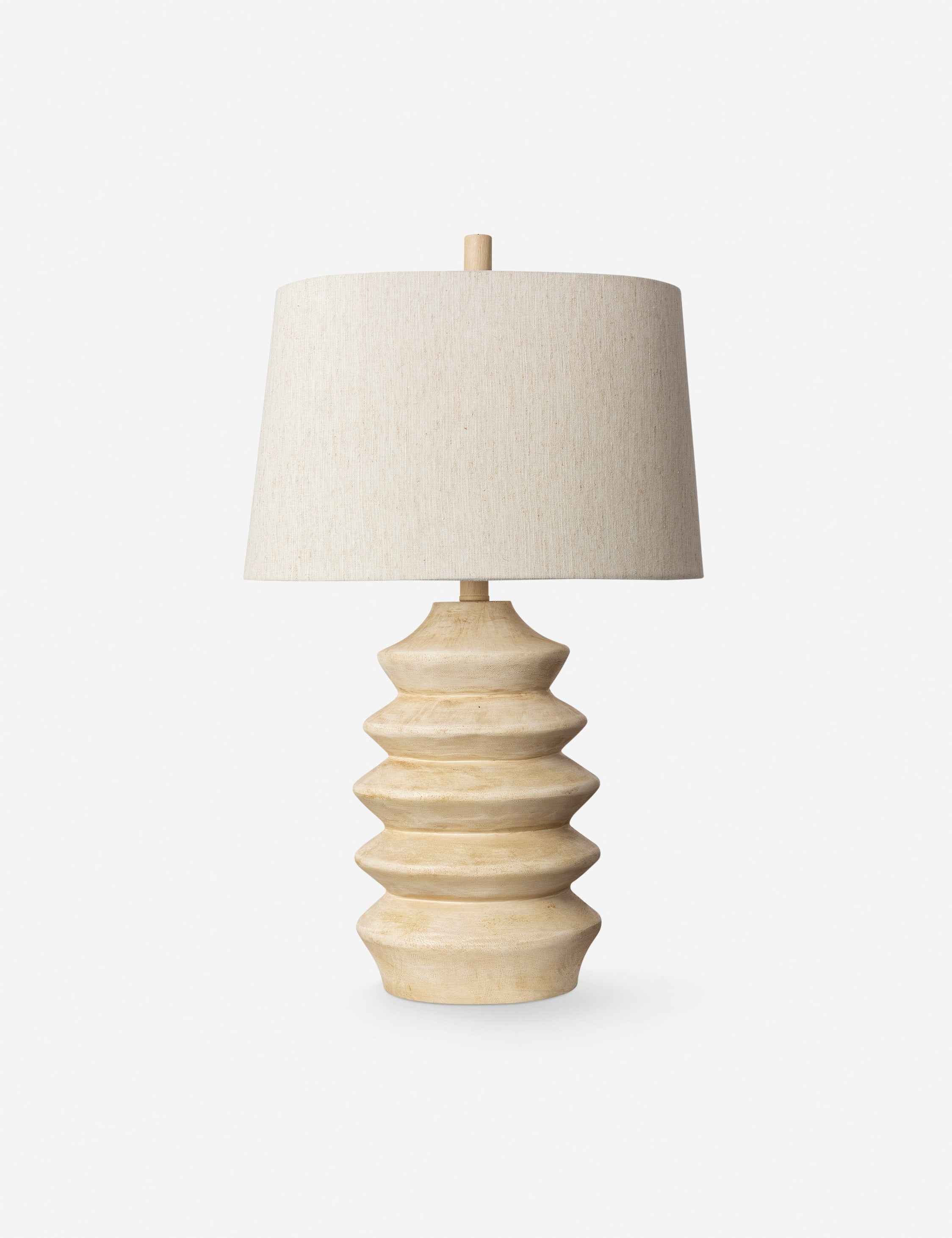 Zara Table Lamp | Ridged Silhouette, Rustic Finish