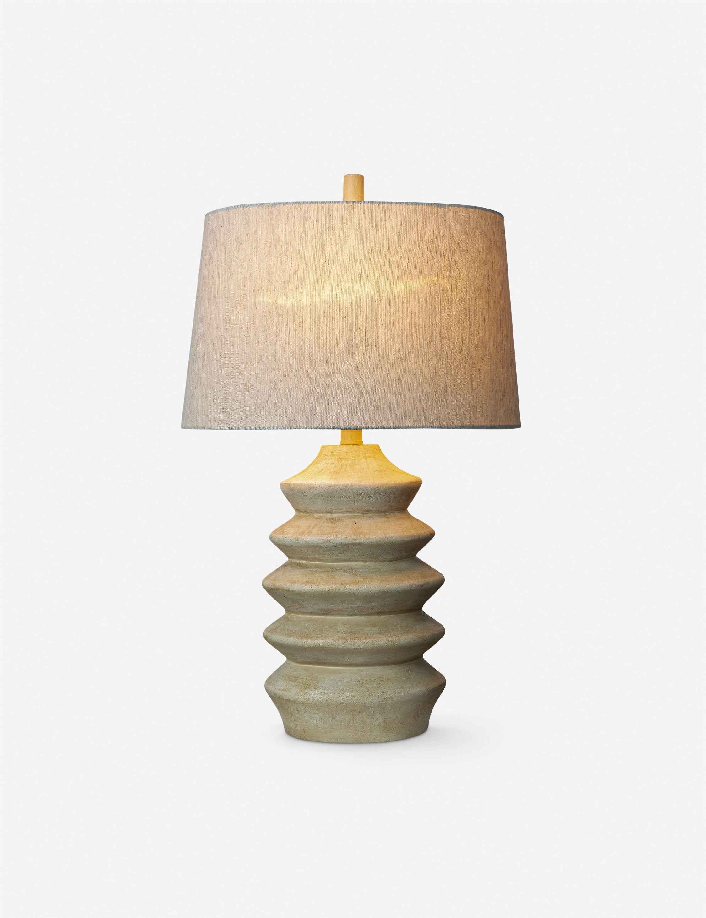 Zara Table Lamp | Ridged Silhouette, Rustic Finish