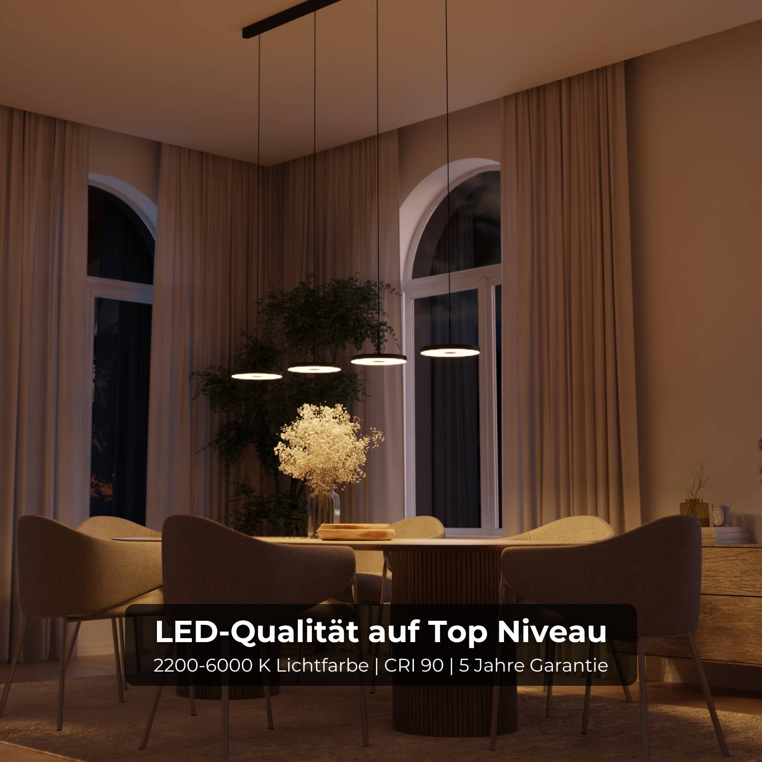 Elysian Pendant Light | Adjustable Warm White, CRI 90