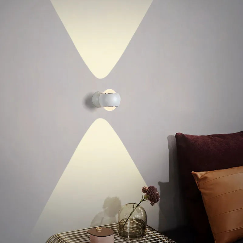 Cino Wandlamp | Metaal met Kristalglas, Up & Down Licht
