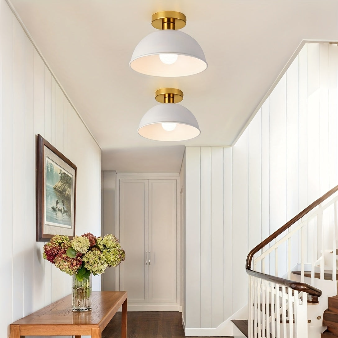 Bela Semi-Flush Ceiling Lamp | Matte Metal, Compact Design