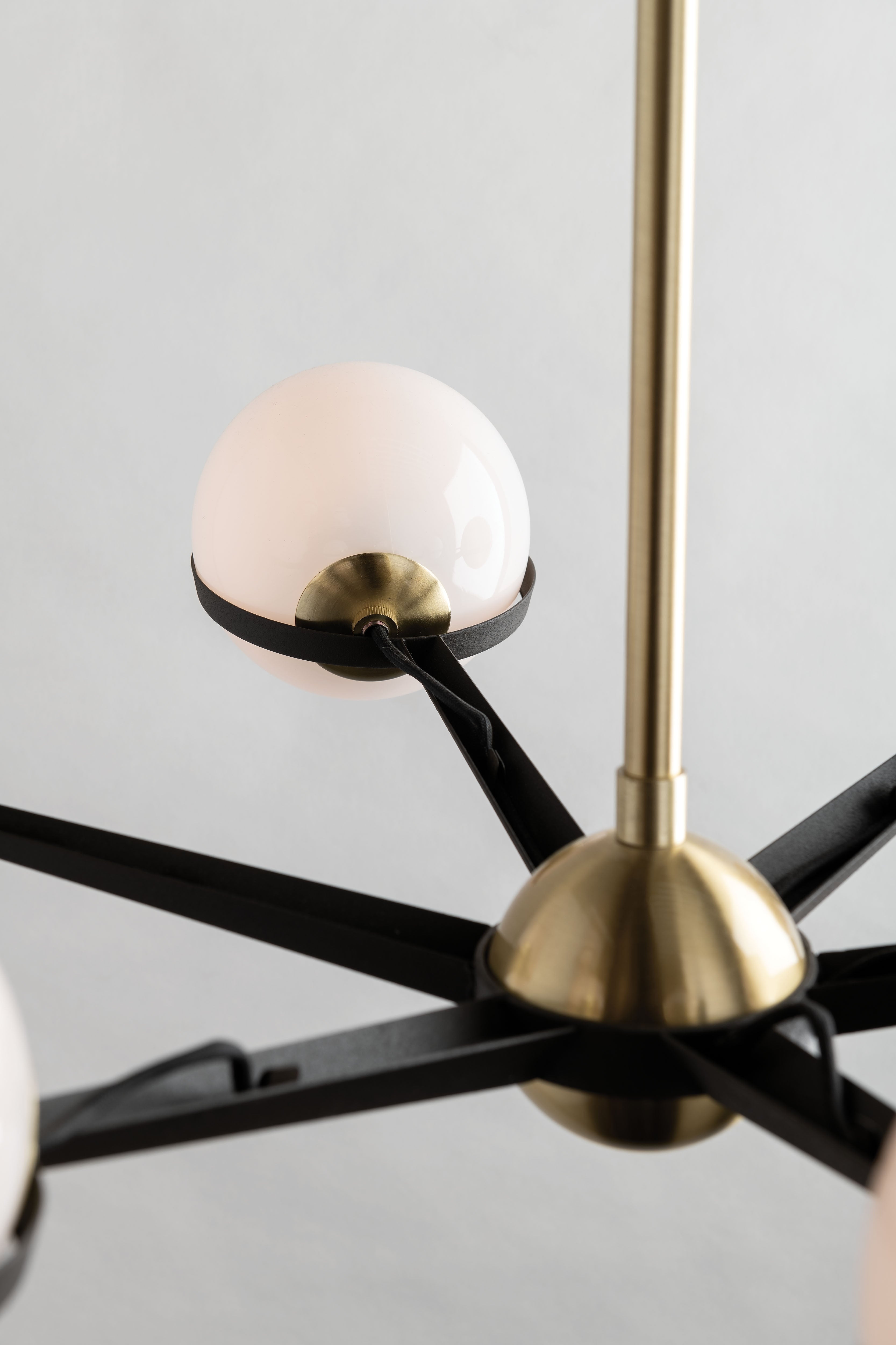Astra Chandelier | Globe Shades, Brass Hardware