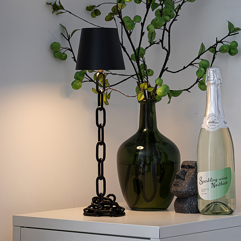 Brix Table Lamp | Rechargeable Touch LED, Matte Black Finish