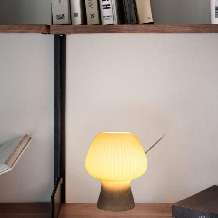 Bela Vintage Table Lamp | Ribbed Glass, Dimmable Glow