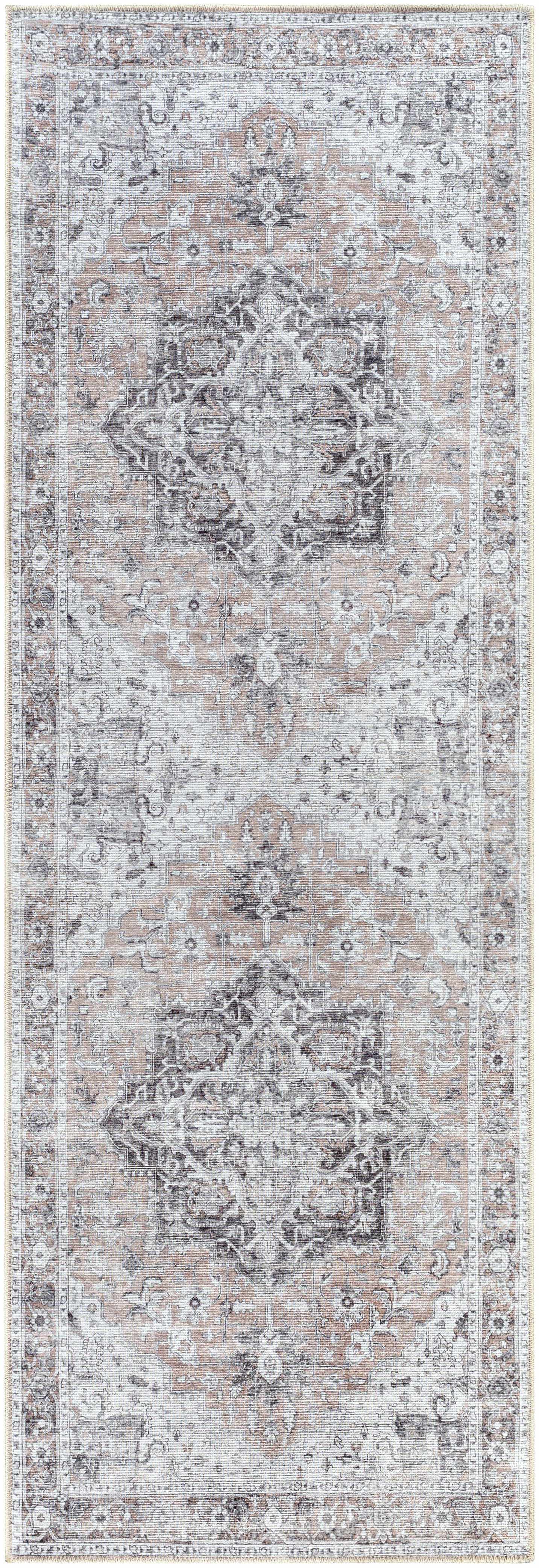 Fino Washable Rug  Machine Woven Chenille-Polyester, Low Pile