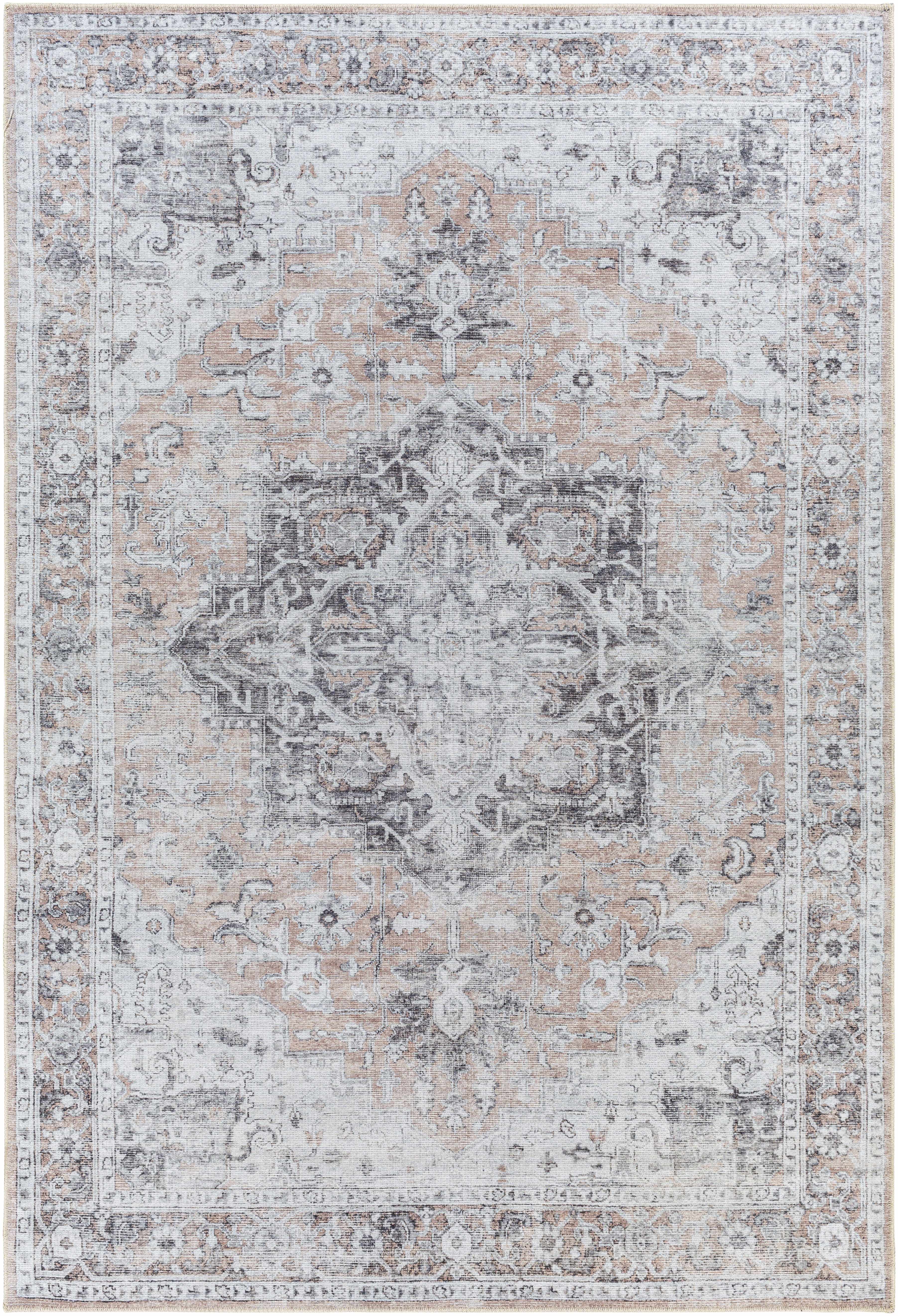 Fino Washable Rug  Machine Woven Chenille-Polyester, Low Pile