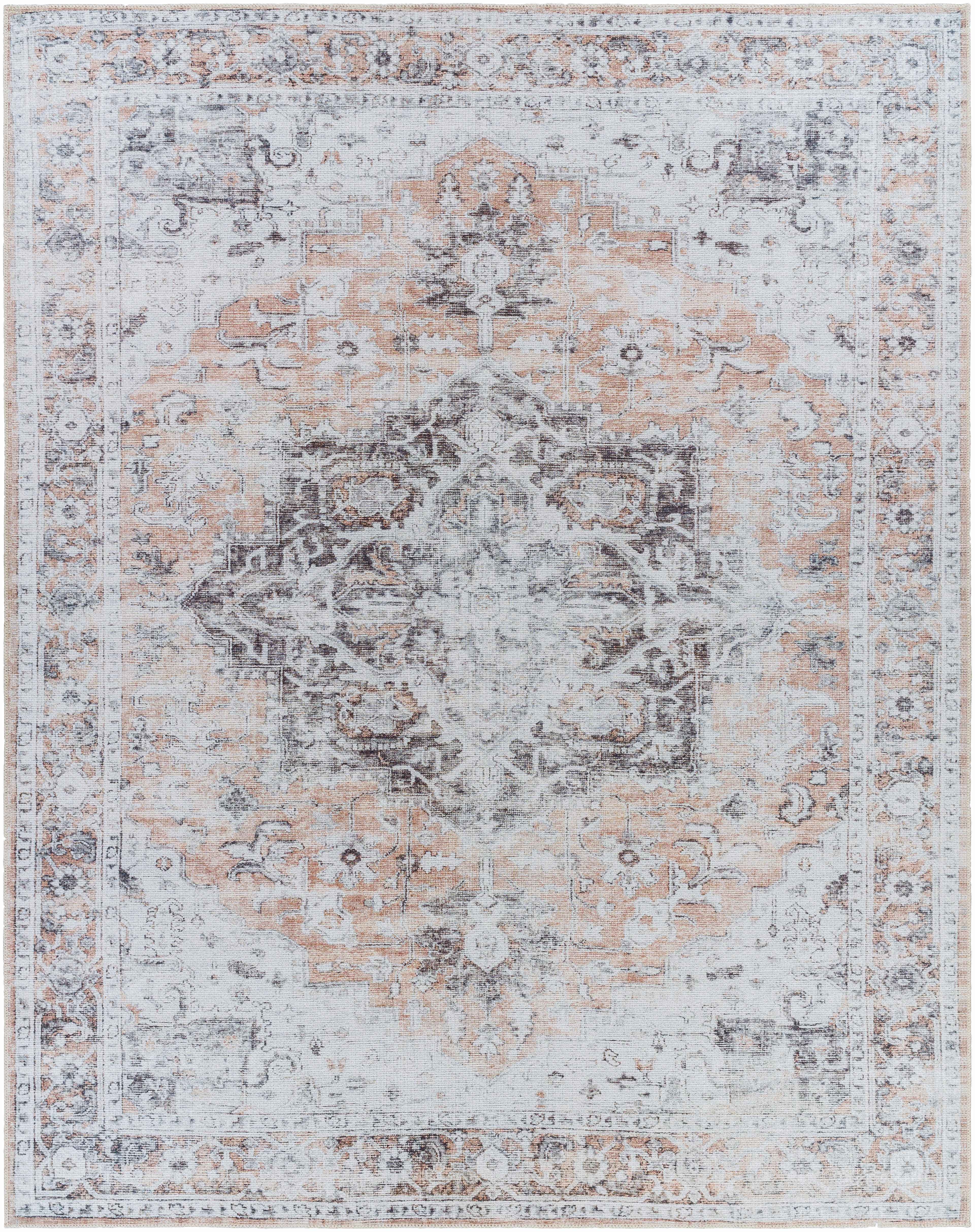 Fino Washable Rug  Machine Woven Chenille-Polyester, Low Pile