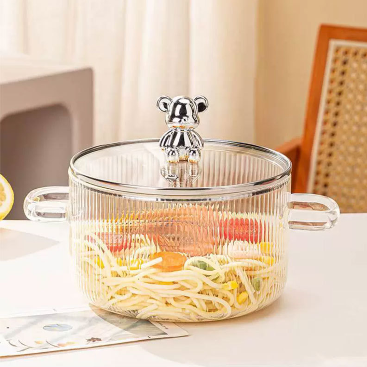 Bela Glass Pot | High Borosilicate, 1600ml Capacity