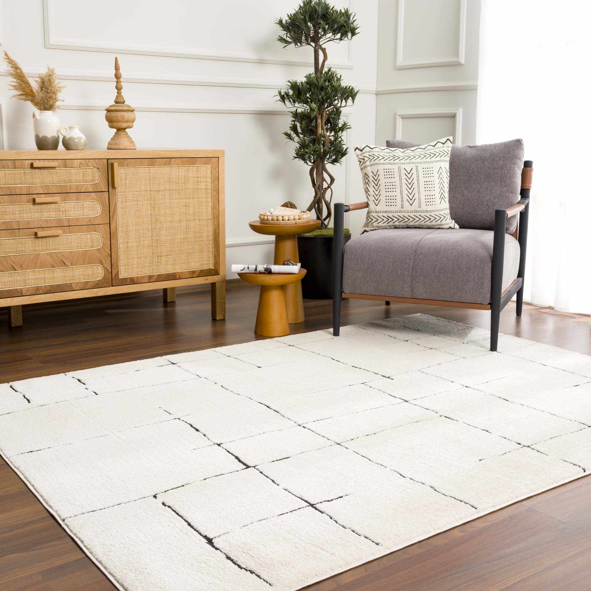 Bela Area Rug High Pile 100% Polyester Contemporary Design