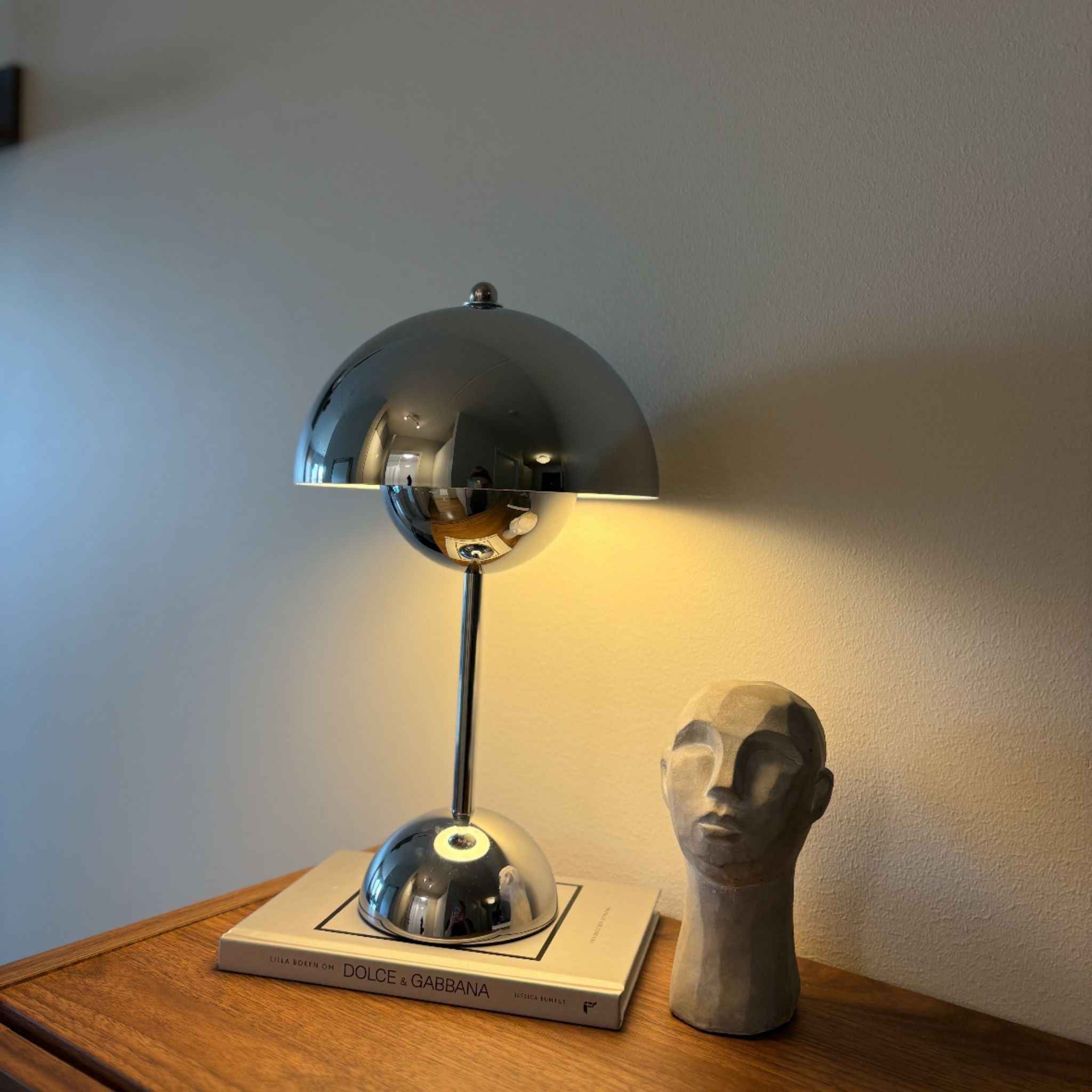 Bello Table Lamp | Chrome, Portable & Rechargeable
