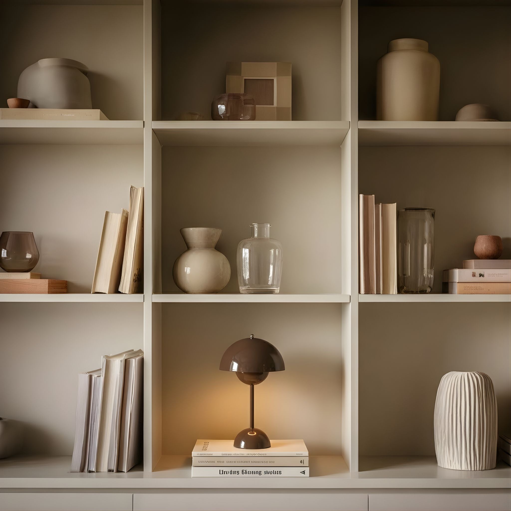 Bela Portable Table Lamp | Wireless, Rechargeable Brown Design