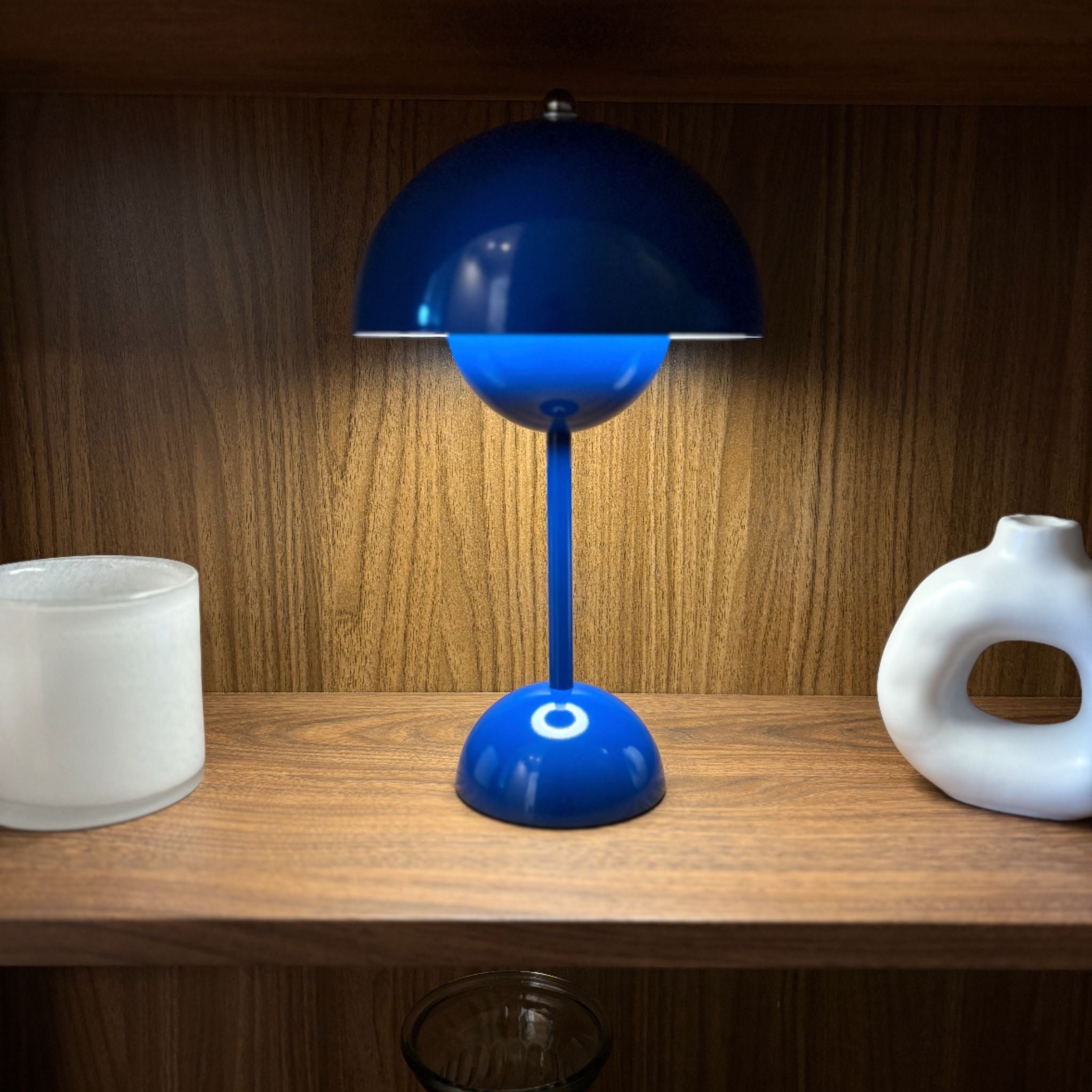 Bela Portable Table Lamp | Dark Blue, Wireless & Rechargeable