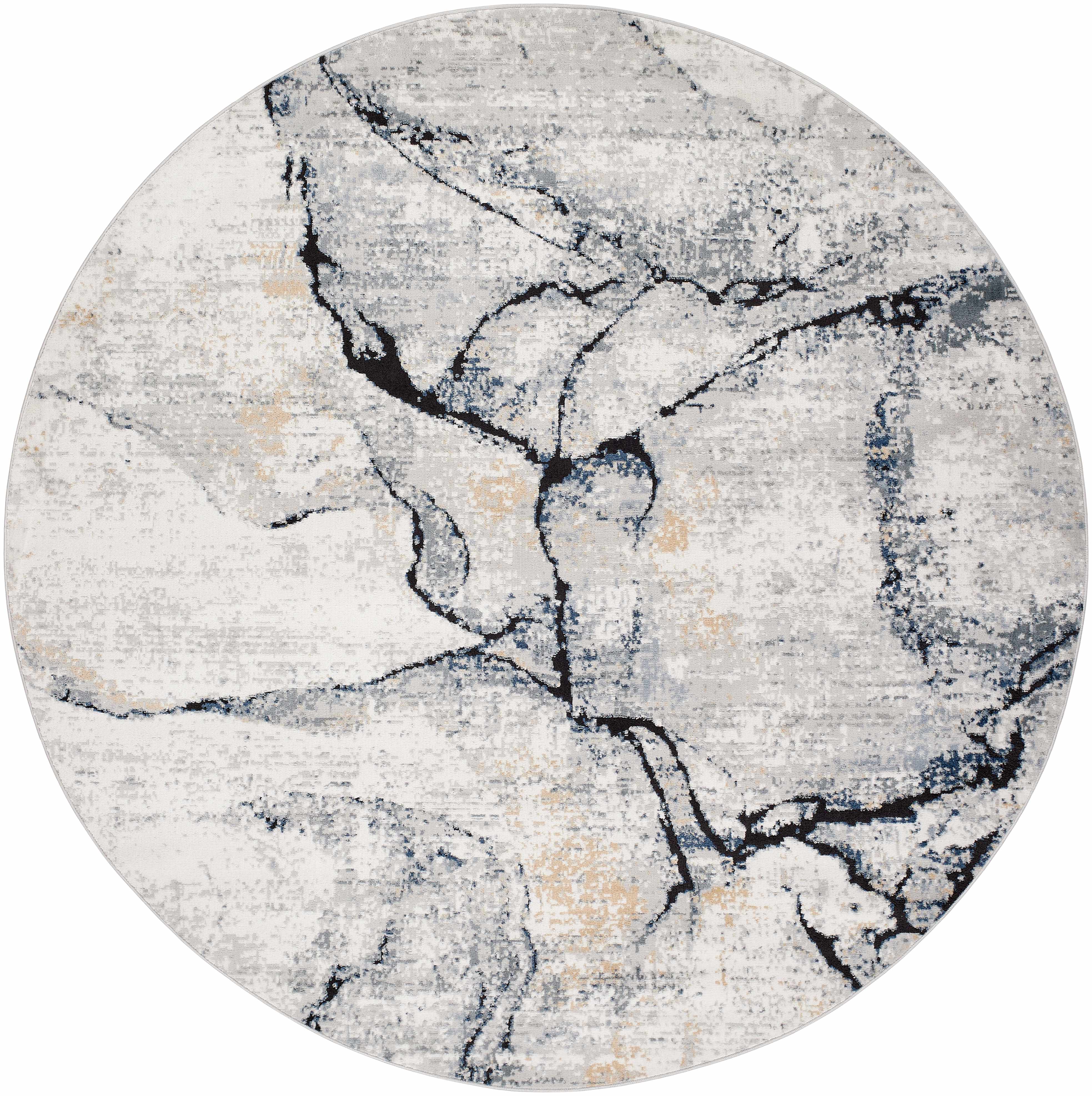 Fremont Gray Marble Rug  Medium Pile  Contemporary Design