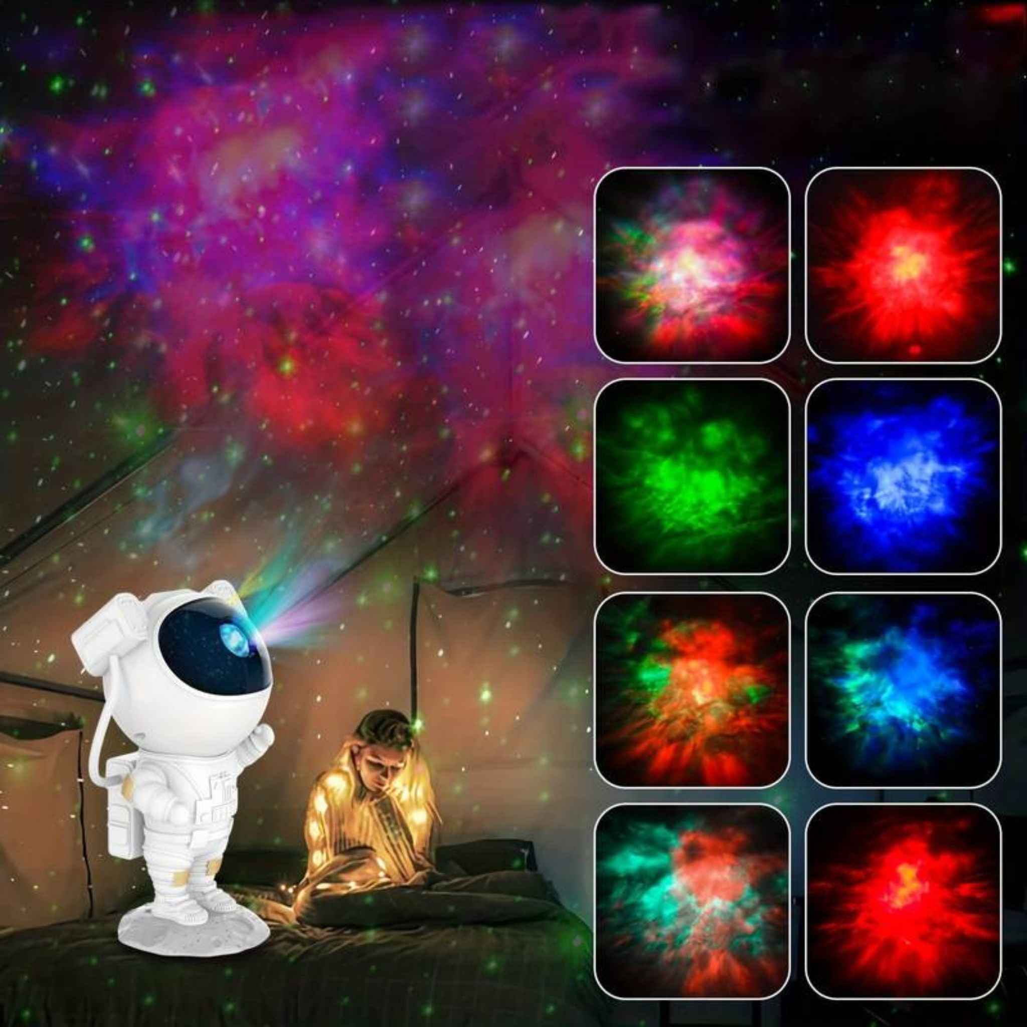 Belo Galaxy Lamp | Astronaut Star Projector with Timer Function