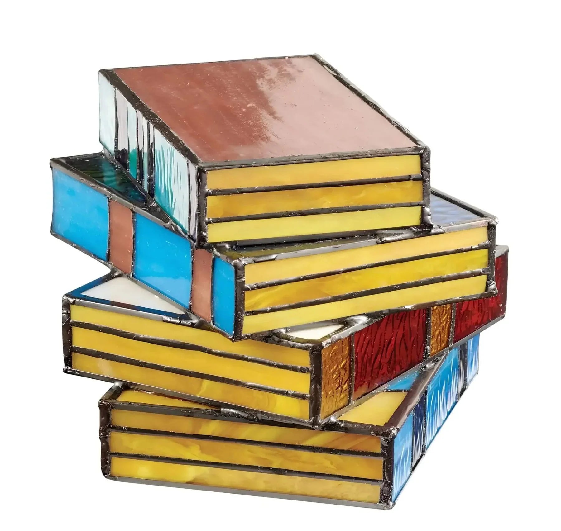 Bello Stained Glass Lamp | Handcrafted Book Design, Warm Glow