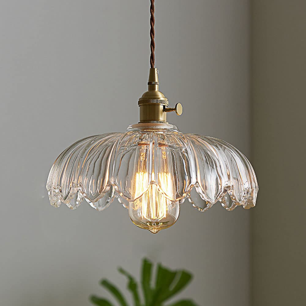 Bela Pendant Light | Floral Glass Design, E27 Fitting