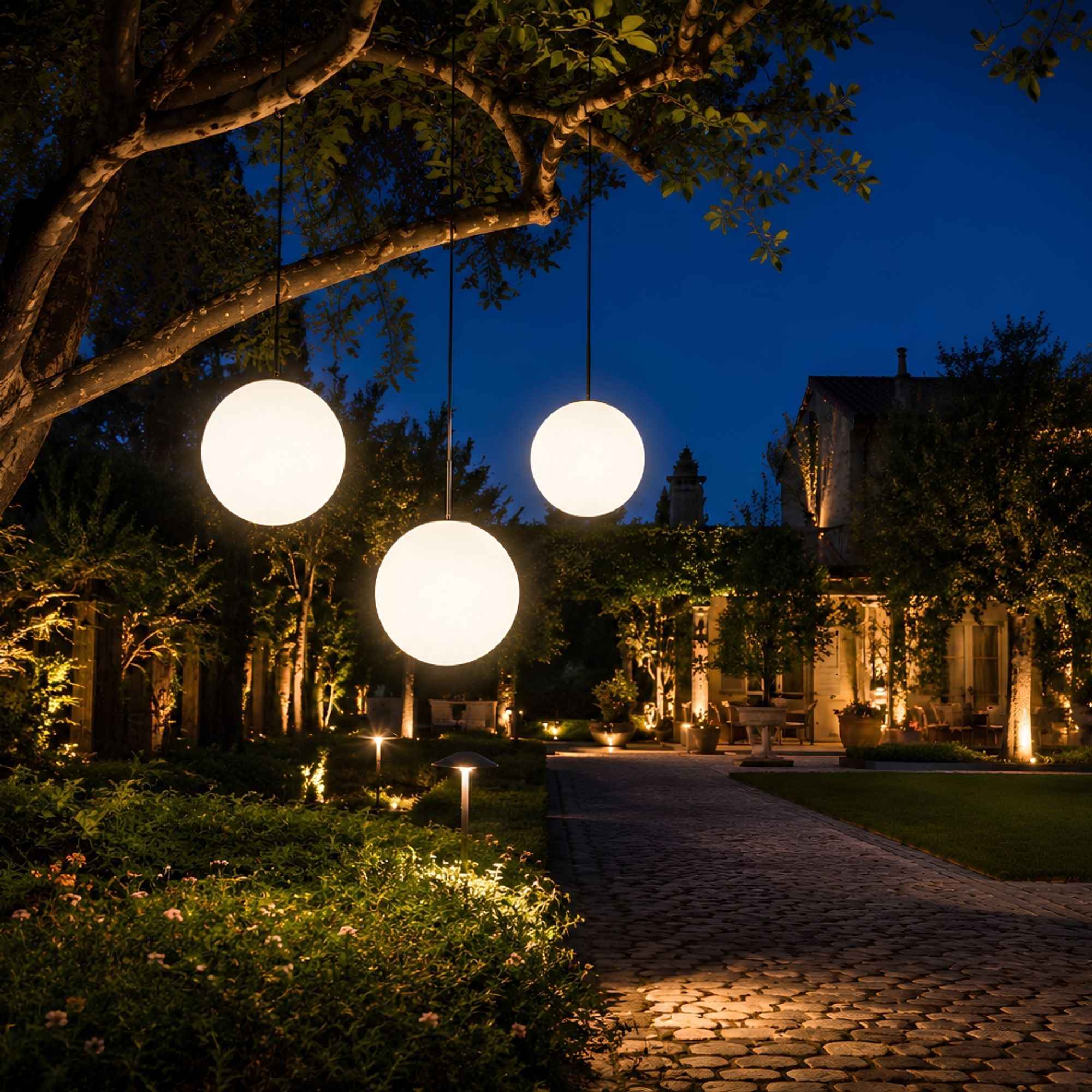Bello Globe Hanging Lamp | IP54 Outdoor-Indoor, Dimmable E27 Socket