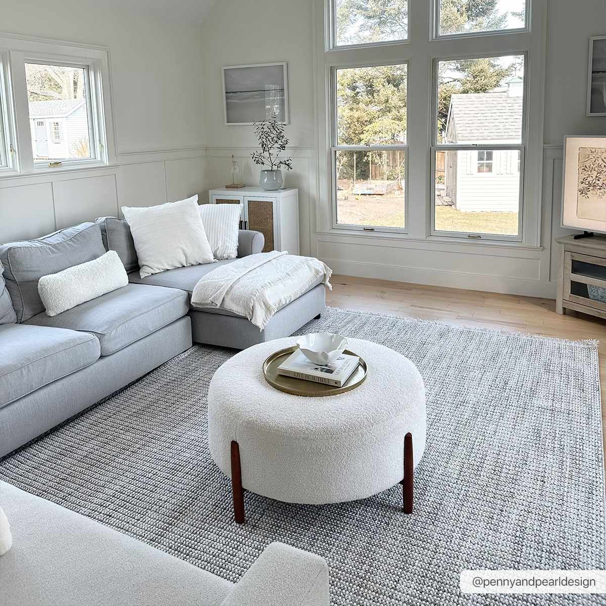 Gala Cream Area Rug  Transitional Style  Low Pile Polyester