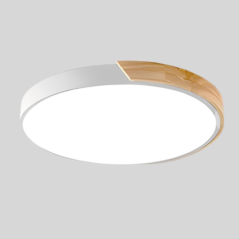 Noro LED Plafondlamp | Modern Scandinavisch Design, Houten Accent