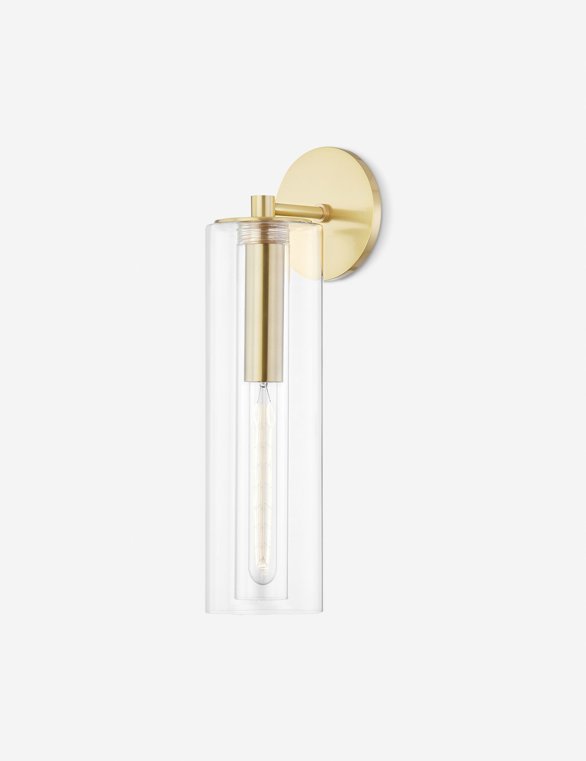 Alera Wall Sconce | Antique Brass, Lantern-Style Glass