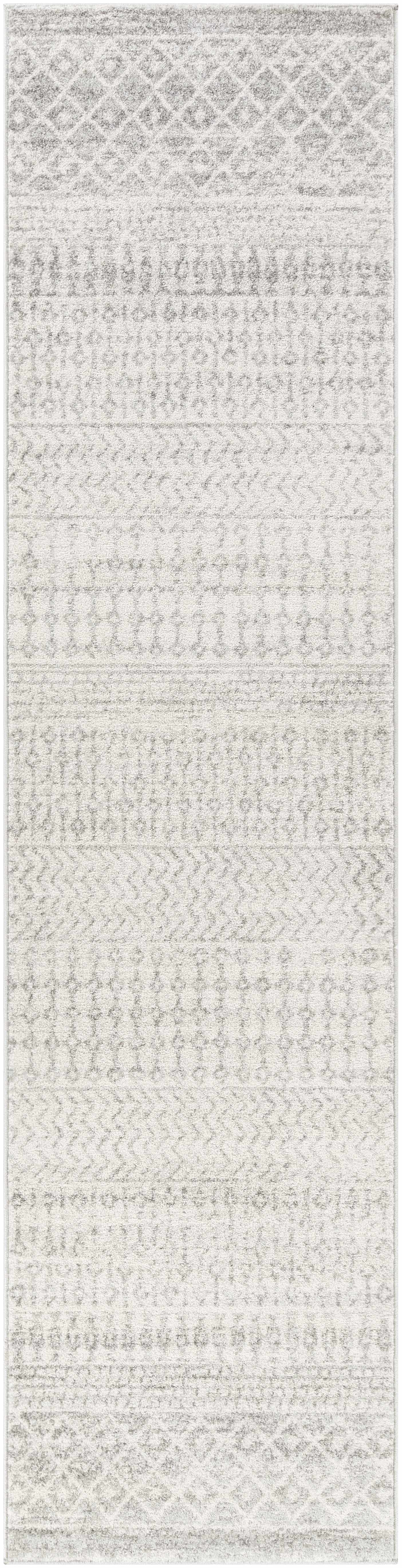 Bello Area Rug  Gray Trellis Pattern  Medium Pile Polypropylene