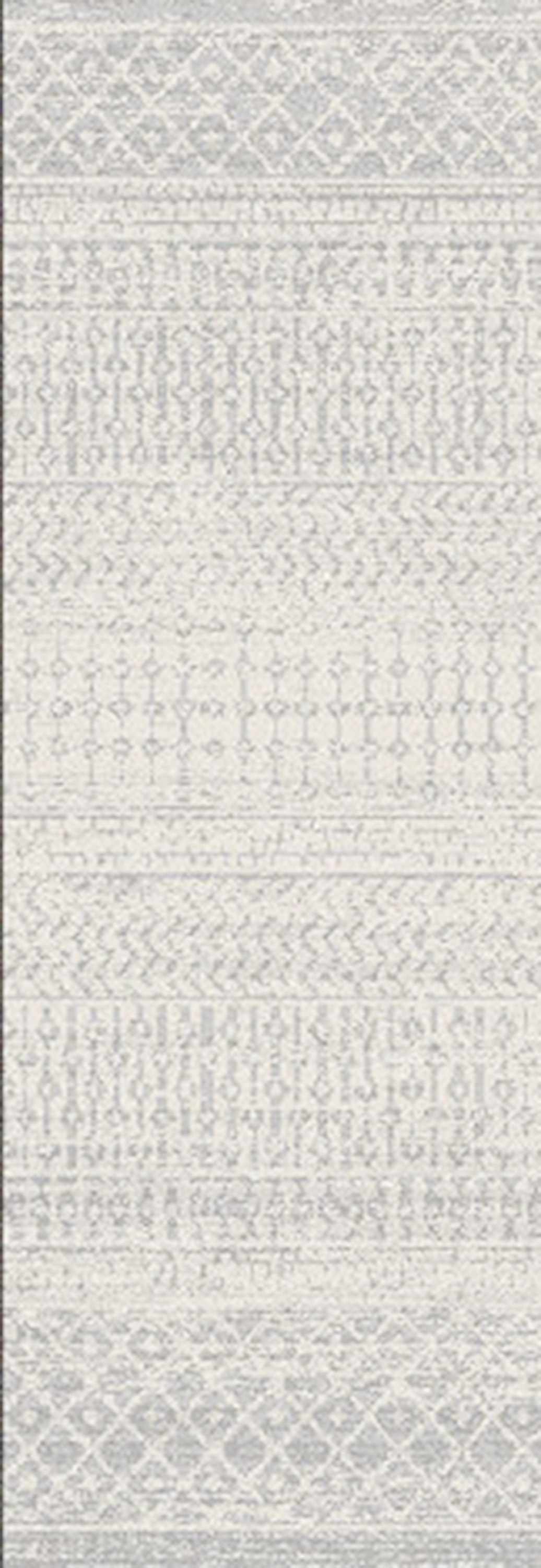 Bello Area Rug  Gray Trellis Pattern  Medium Pile Polypropylene