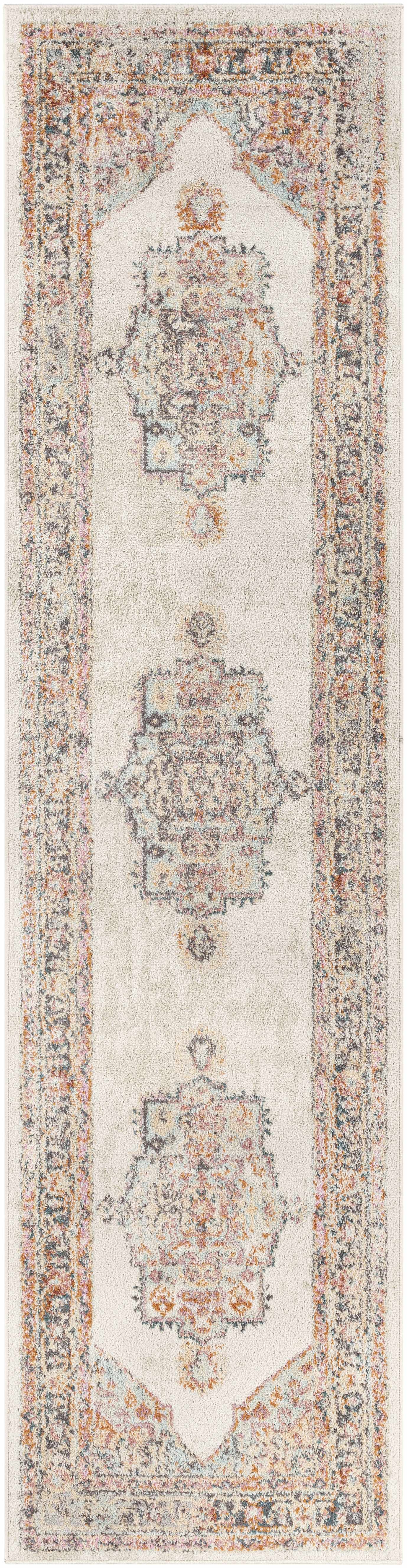 Bello Area Rug  Machine Woven  Light Blue, Traditional Style