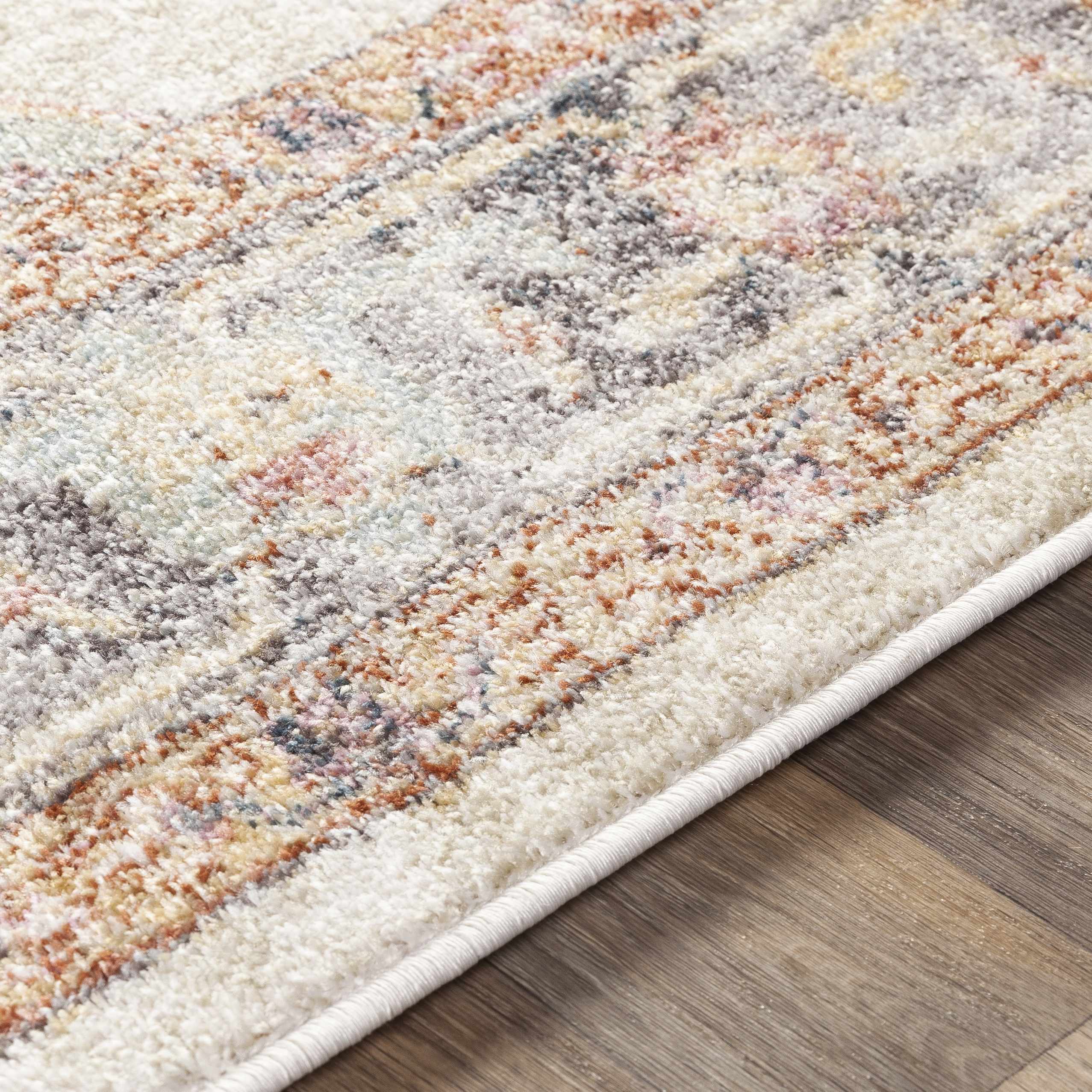 Bello Area Rug  Machine Woven  Light Blue, Traditional Style