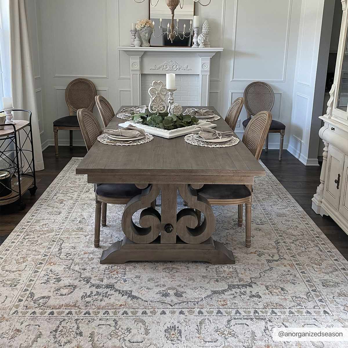 Basil Washable Rug  Medium Pile  100% Polyester  Machine Woven