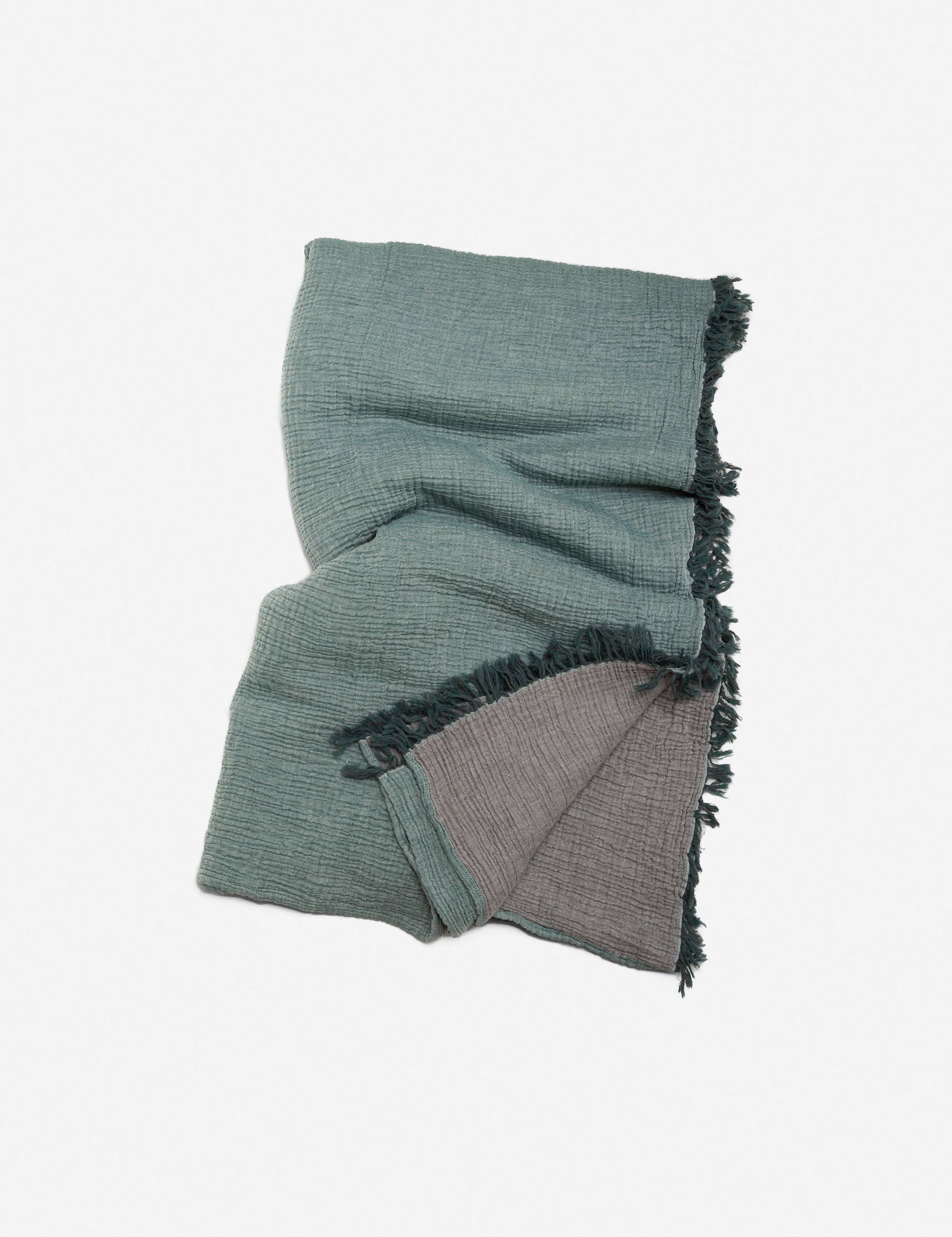 Alaia Bed Cover | Organic Cotton, Fringed Ends