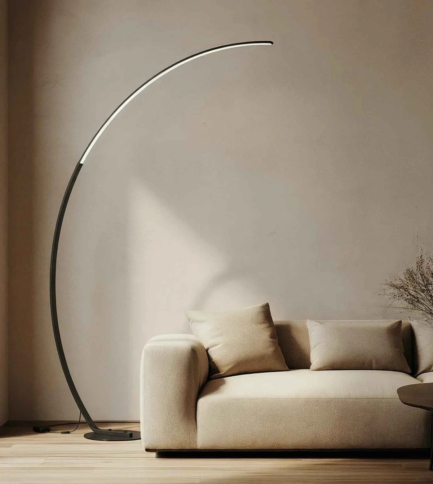 Luna Floor Lamp | Matte Black, Dimmable LED 2700K Light