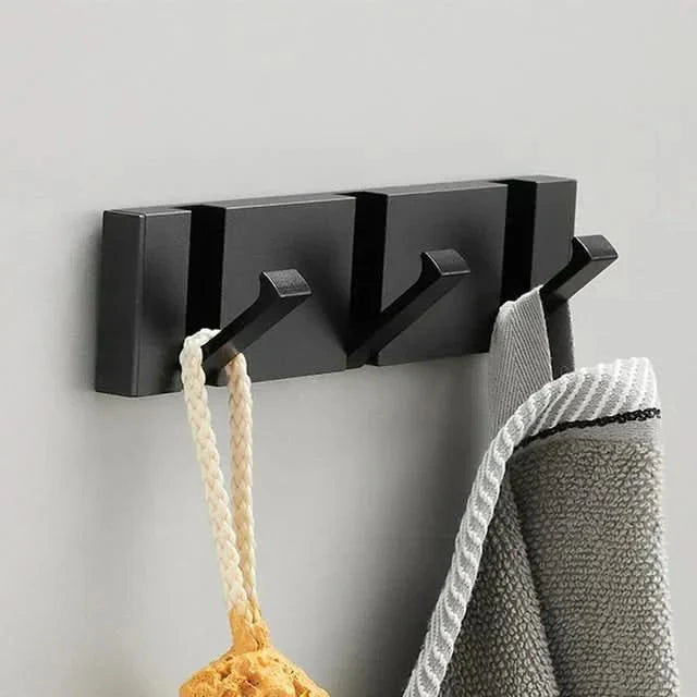 Bello Wall Hooks | Space-Saving Aluminum, Black & Gold