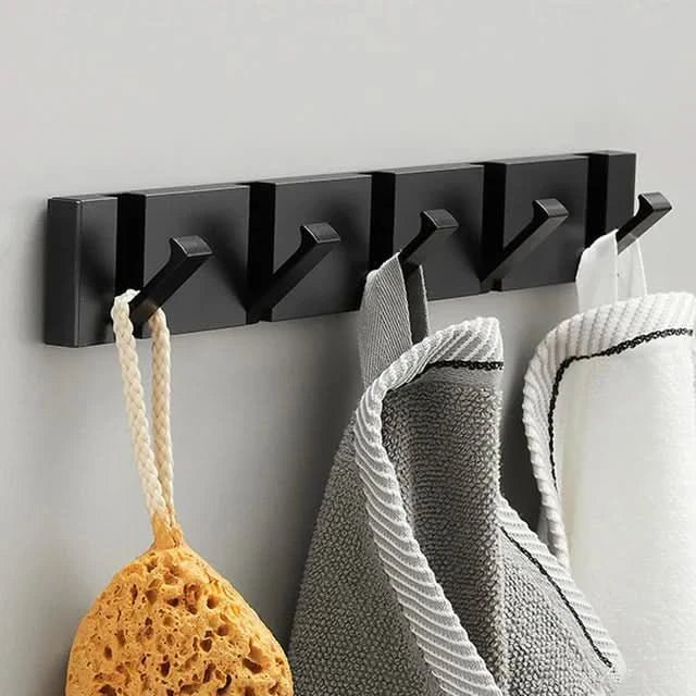 Bello Wall Hooks | Space-Saving Aluminum, Black & Gold